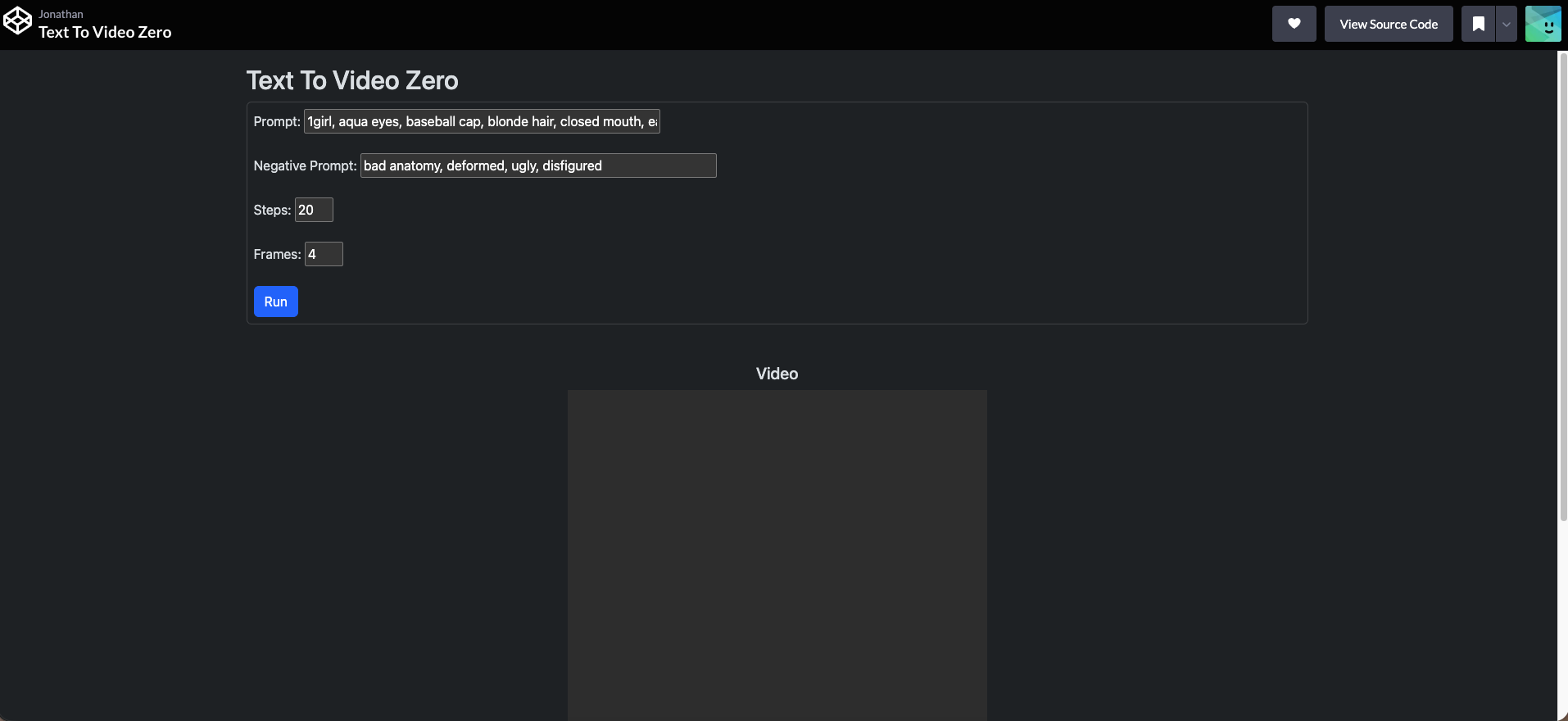 Text2Video-Zero WebGPU